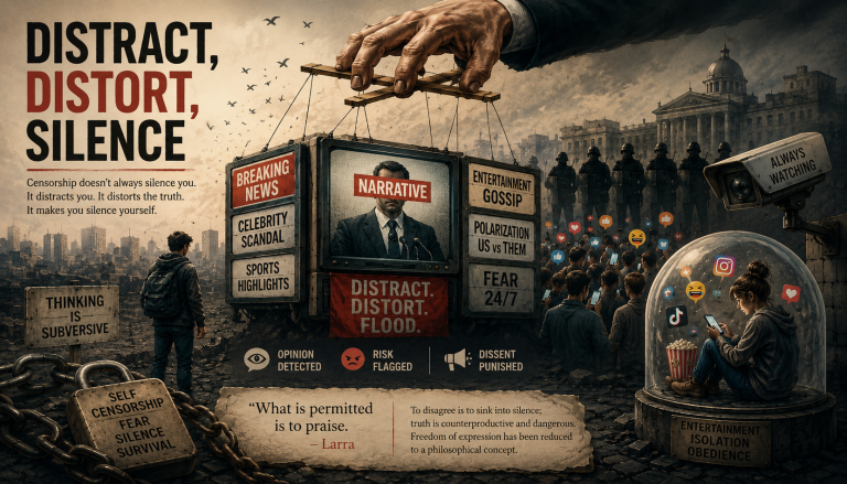 Distract, Distort, Silence
